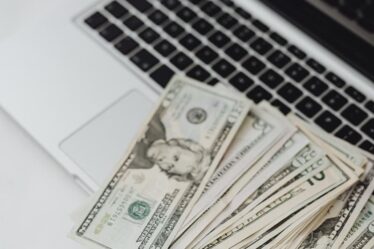 Money on the laptop